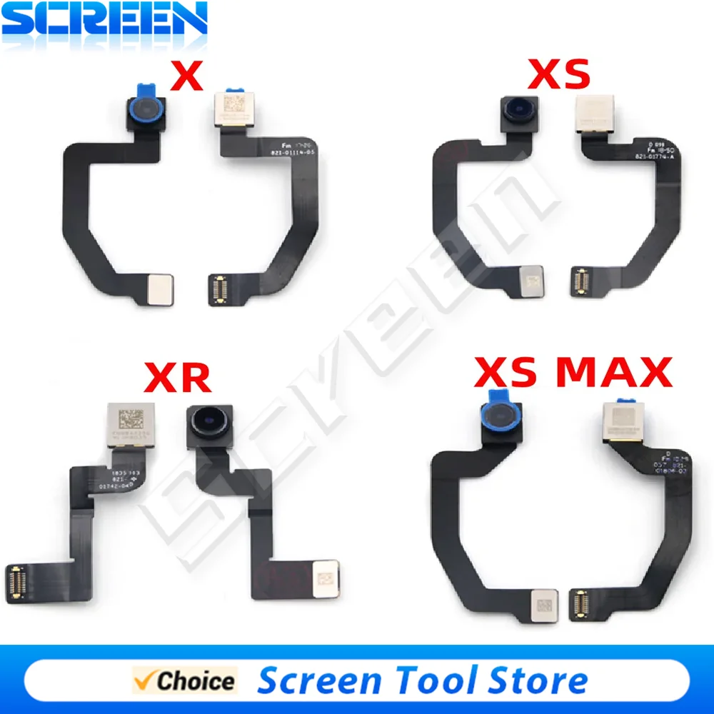 Single Front Camera Flex Replacement For iPhone X XS MAX XR 12 13 14 plus Pro Max Mini Front Small Camera Cable Patrs