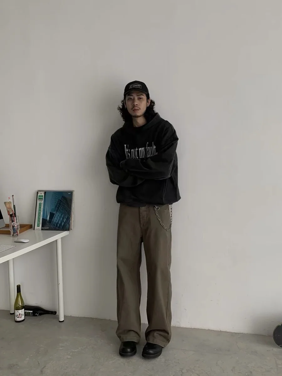 Cleanfit-plones vaqueros de pierna recta dos Vintage, plones largos informs ex, colección de otoño de moda...