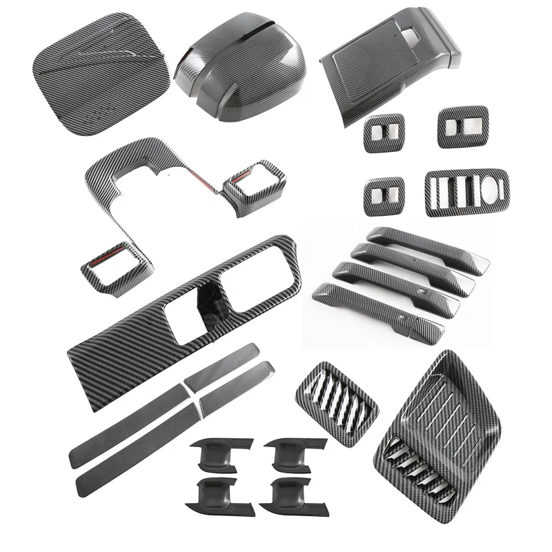 

For Hyundai Santa Fe SantaFe MX5 2024 2025 ABS Carbon Fiber Window Switch Front Rear Air Condition Outlet Cover Car Accessories