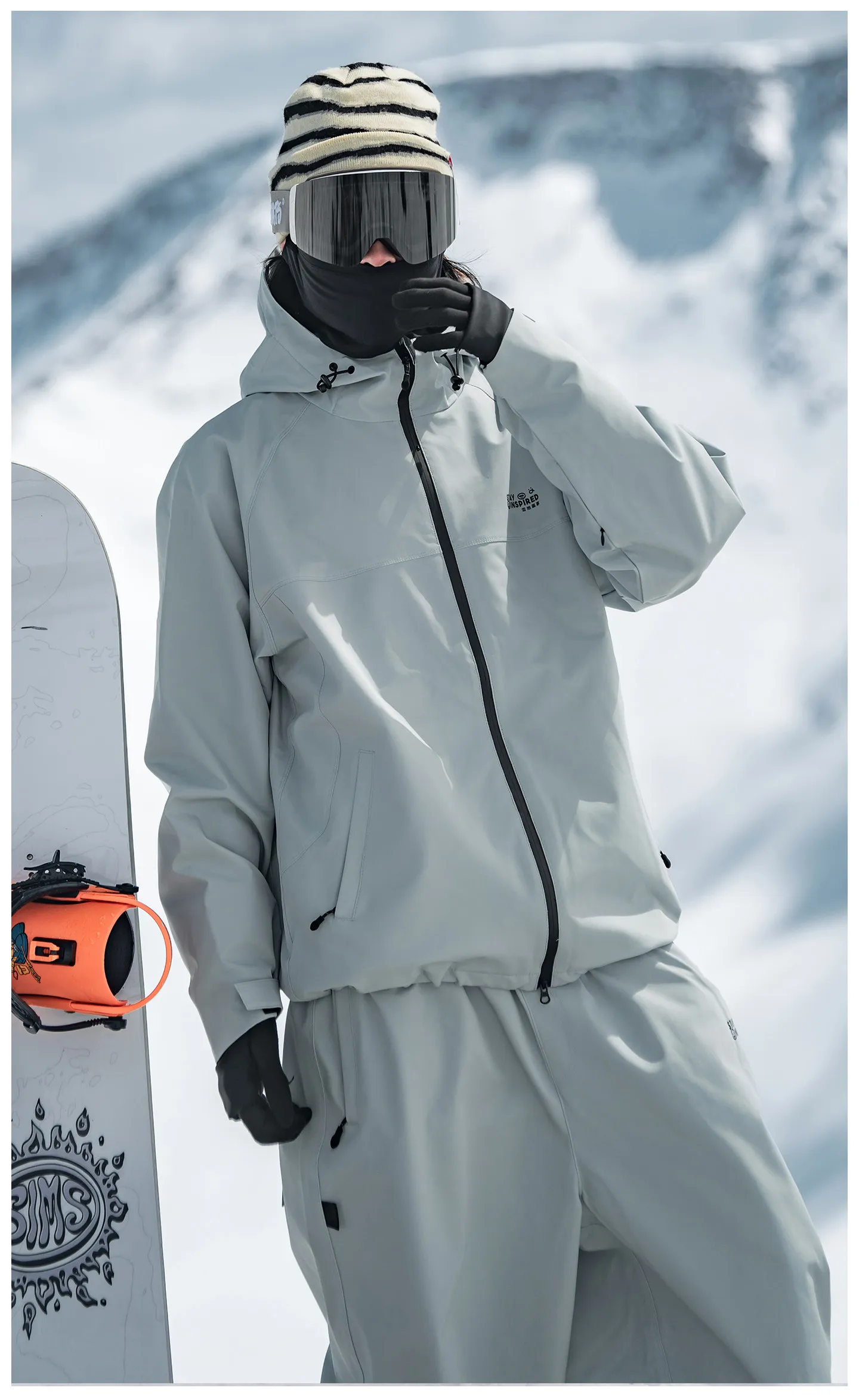 John Snow 2025 Neuer Ski-Anzug für Paare, Einzel- und Doppelmodell, locker geschnitten, wasserdicht, wärmeisolierend, Skihose und Skijacke – Detail 38