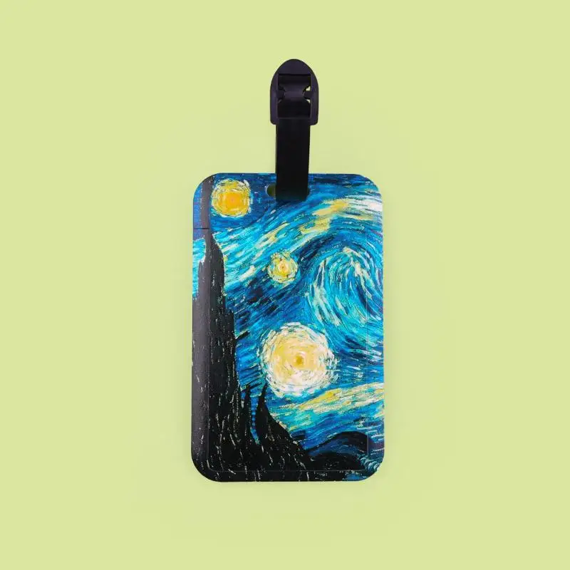 Ölgemälde-Gepäckanhänger aus Kunststoff, Künstlerischer Anti-Verlust-ID-Kartenhalter, Koffer-Rucksack-Gepäckzubehör, Geschenke – Detail 9