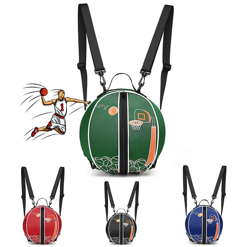 

Basketball Backpack with Dual Shoulder Straps, Unique Sphere Shape Gym Bag for Youth & School Sports Gear