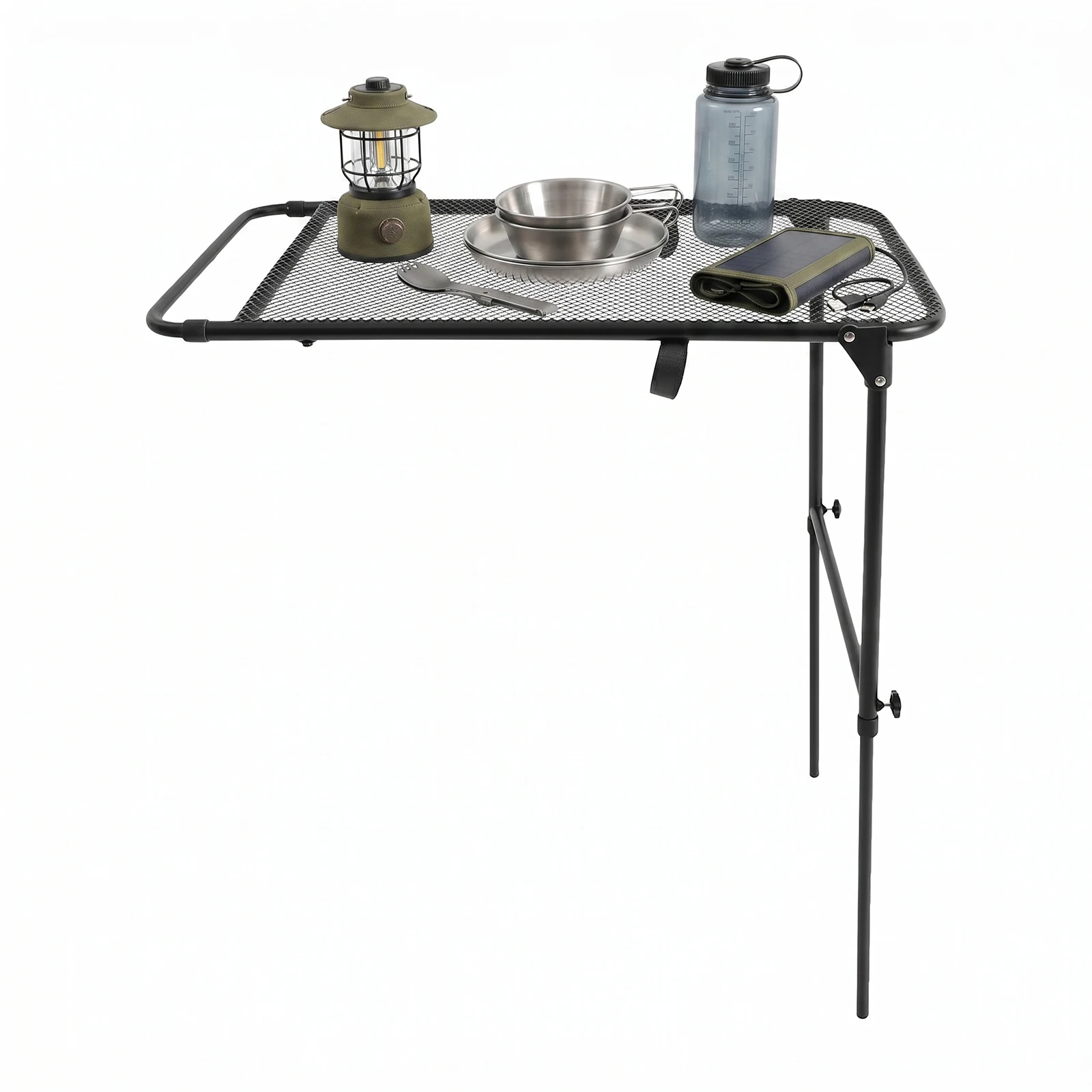 Tire Mounted Camping Table 66lbs, Adjustable 26-40in Length 15-32in Height, Foldable Vehicle Camp Table for SUV Overlanding