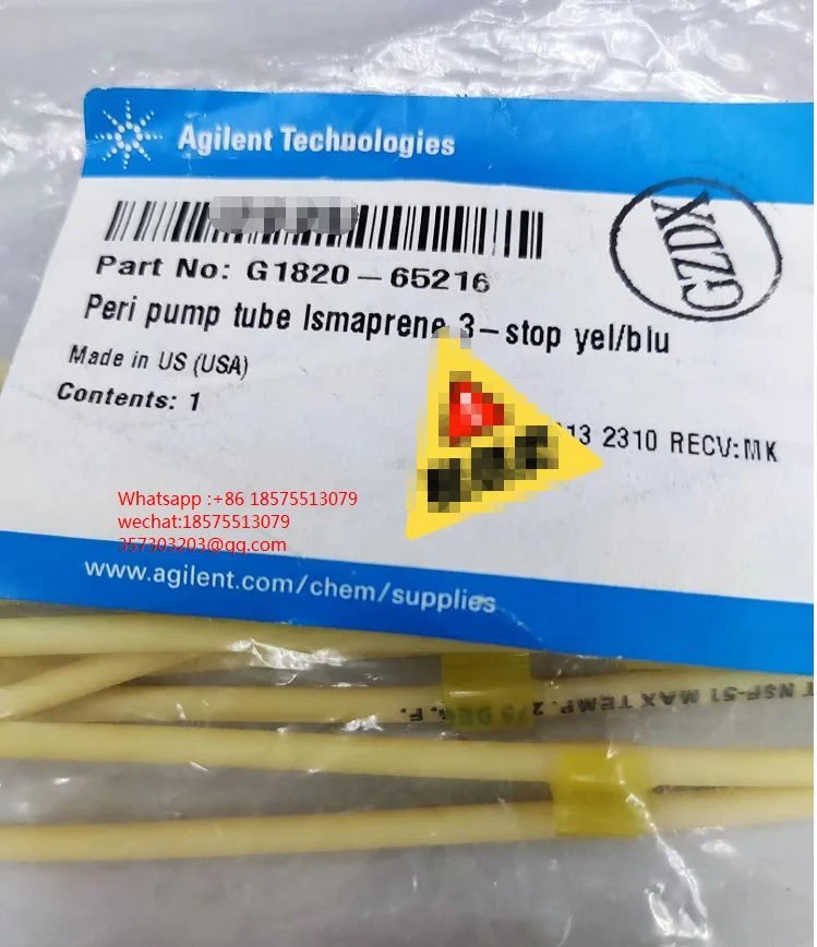 

Agilent G1820-65216 Peri Pump Tube Ismaprene 3-Stop ICP Peristaltic Pump Tube Yel/Blu