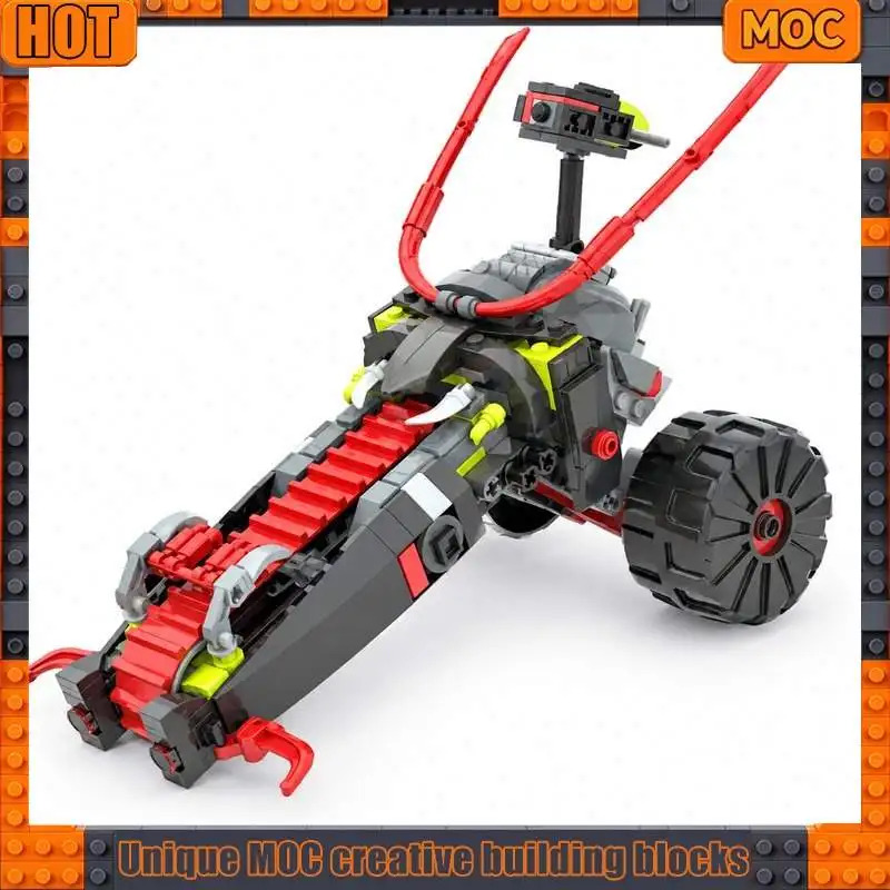 302PCS Futuristic Sci Fi Motorcycle Bike Building Blocks Racing Vehicle Model DIY Creative Assembly Toy Holiday Gift Display