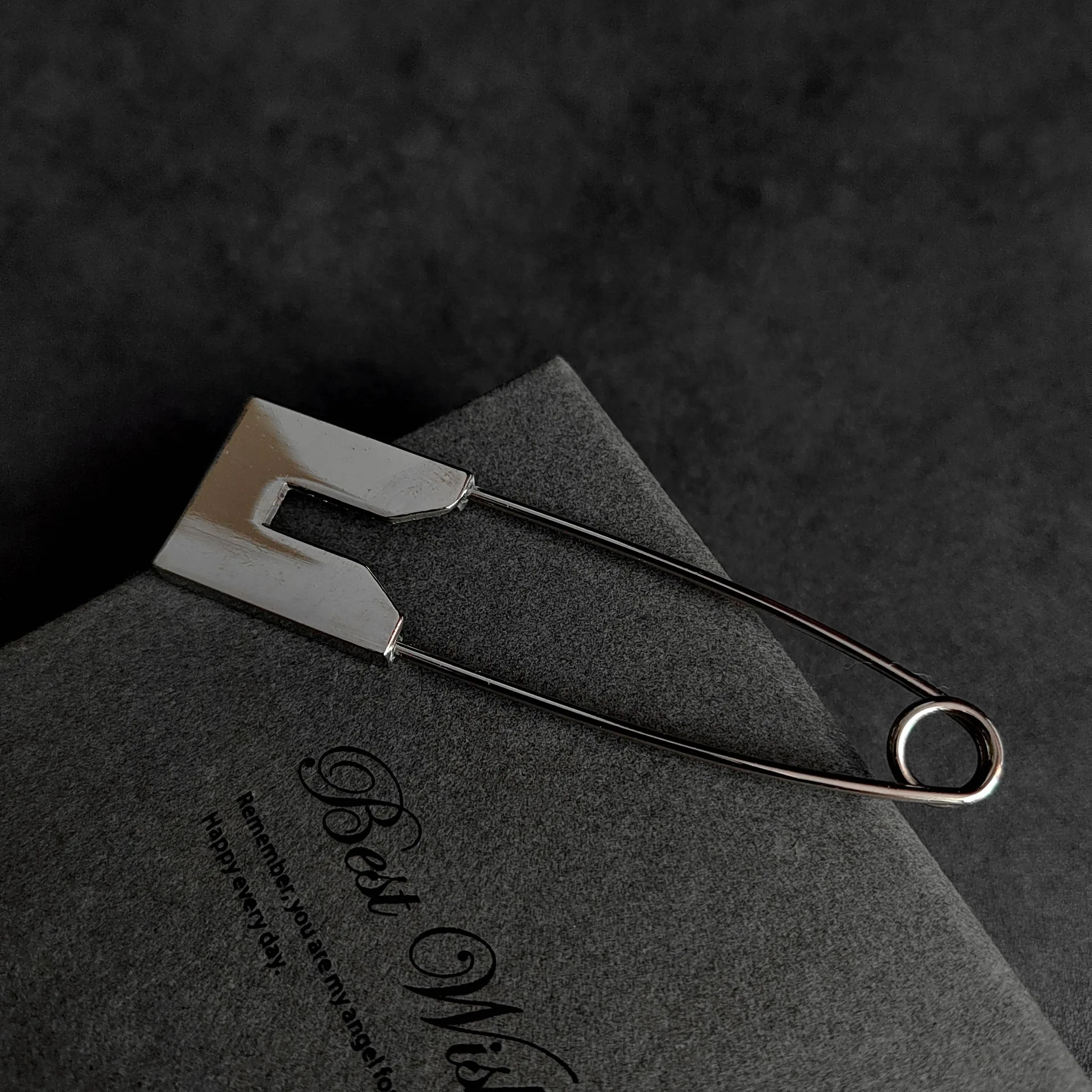 1 قطعة دبابيس كبيرة الموضة للملابس السلس المعادن ستار دبابيس الأمان الجينز فستان وشاح مقاطع الشعر للنساء دبابيس بروش قابل للتعديل #4