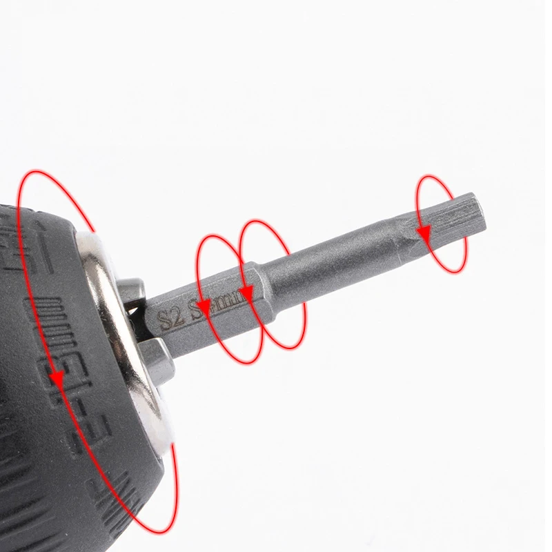 50มม.-100มม.1/4นิ้ว Hex Shank Magnetic Hex ไขควง Bits ไฟฟ้า Driver Bits เครื่องมือไขควงเจาะบิตชุด S2