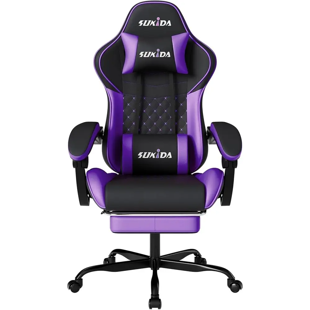 Ergonomic Swivel Gaming Chair with Lumbar Support and Adjustable Height for Comfortable Gaming