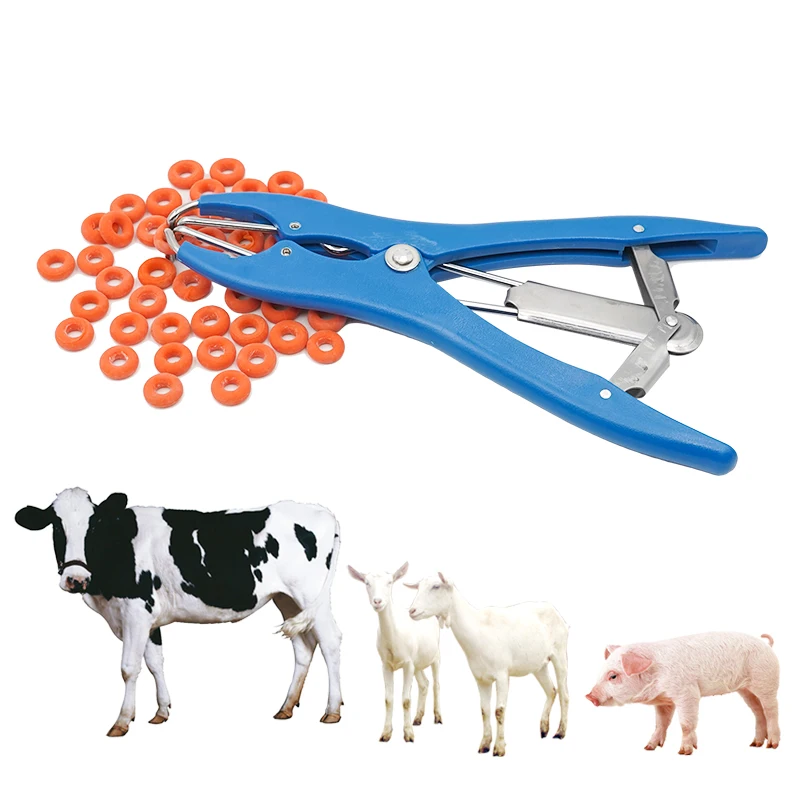 Animal Sheep/Goat Tail Removal Castration Forceps Plier Particulate Rubber Ring Expansion Clamp for Farm Livestock Equip