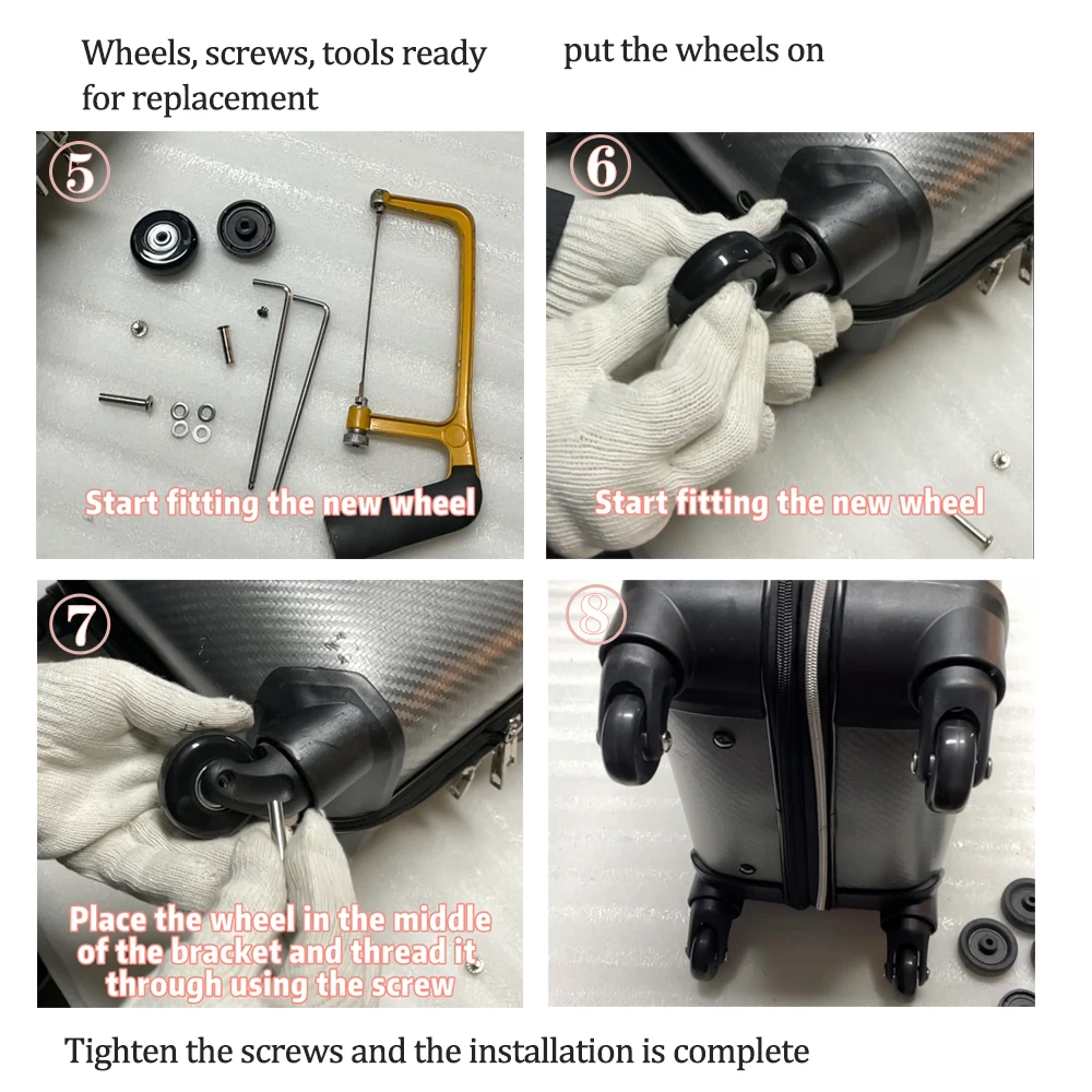 Luggage Replacement Wheels Travel Trolley Case Trolley Repair Luxury Set With Screws High Quality Silent Wear-Resistant Casters