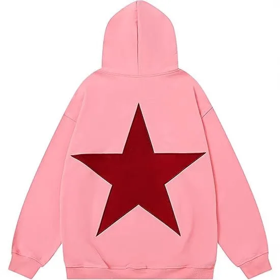 Y2K Hoodie Men Women Dark Streetwear Hip Hop Harajuku Jacket 3D Star Print Oversized Unisex Pullover Sweatshirt - view 4
