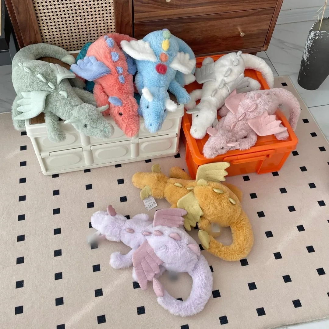 

Jellycat Hot Sell High Quality 50cm & 66cm Toy Flying Dragon Plush Toy Dolls Sky Snow Dragon Pink Dragon Large Gift For Kids