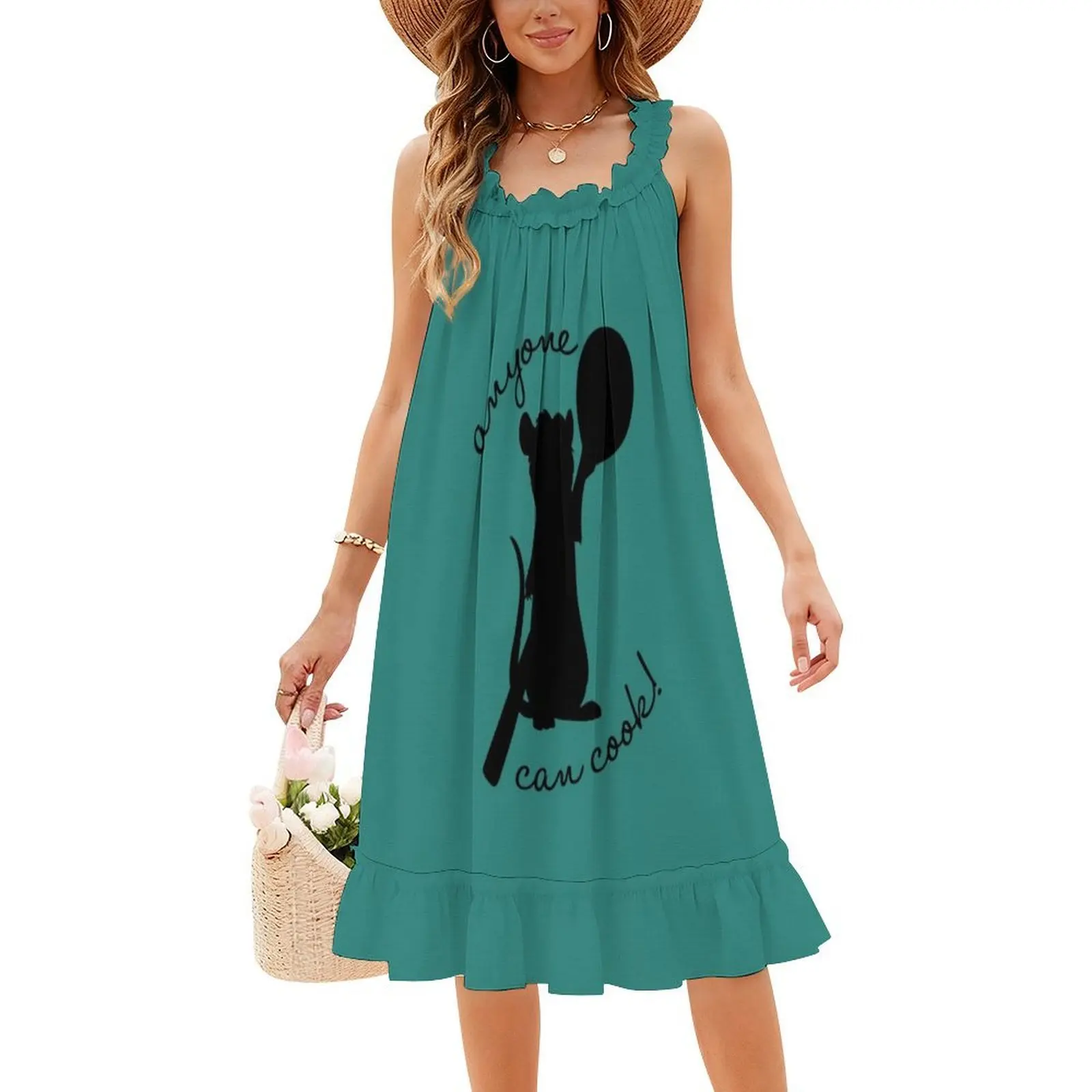 يمكن لأي شخص الطبخ! فستان نسائي للحفلات ملابس الشارع العصرية ملابس النادي المطبوعة للإناث فستان الرسوم المتحركة Ratatouille Remy Linguini #4