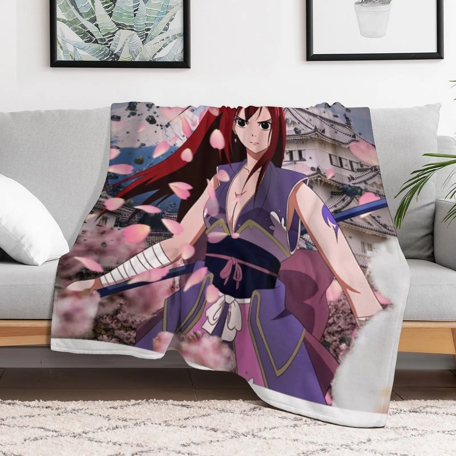 Erza Scarlet Throw Blanket Blankets For Bed Comforter Bed Fashionable Blankets