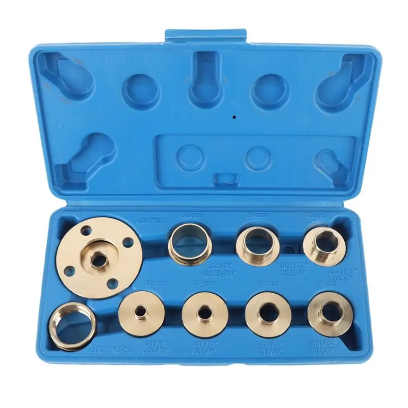 A96I-11Pcs High-Efficiency Pure Copper Router Guide Bushing Set - Standard Router Base & Insert Plate Compatible