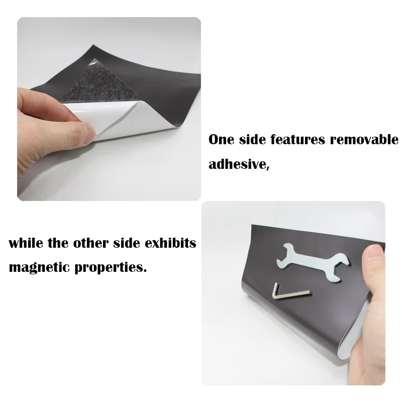 0,5/1/1,5 mm A4 selbstklebender Magnetblech-Aufkleber, weiße Magnetmatte für Kühlschrank, Foto, Bild, Schneiden, Kühlschrankmagnet, 4 A – Detail 3