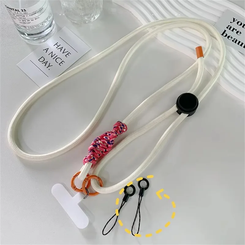 Cute Phone Lanyard Adjustable Diameter Outdoor Universal Case Crossbody Shoulder Card Neck Cord Clip Hang Anti-lost Wrist Strap