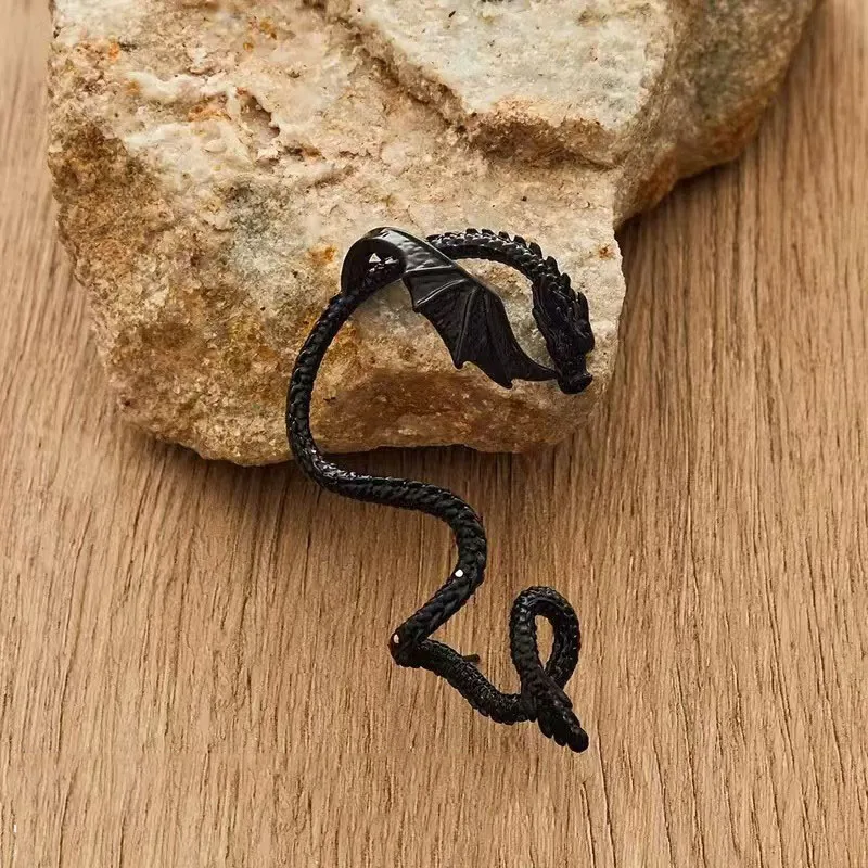 Women's Gothic Dragon Stud Wrap Earrings