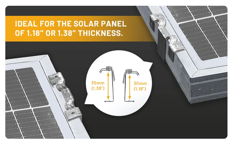 Solar Panel Drainage Clips Upgraded Stainless Steel Roof Solar Panel Frame Cleaning Clip Photovoltaic Panel Auto Remove Water