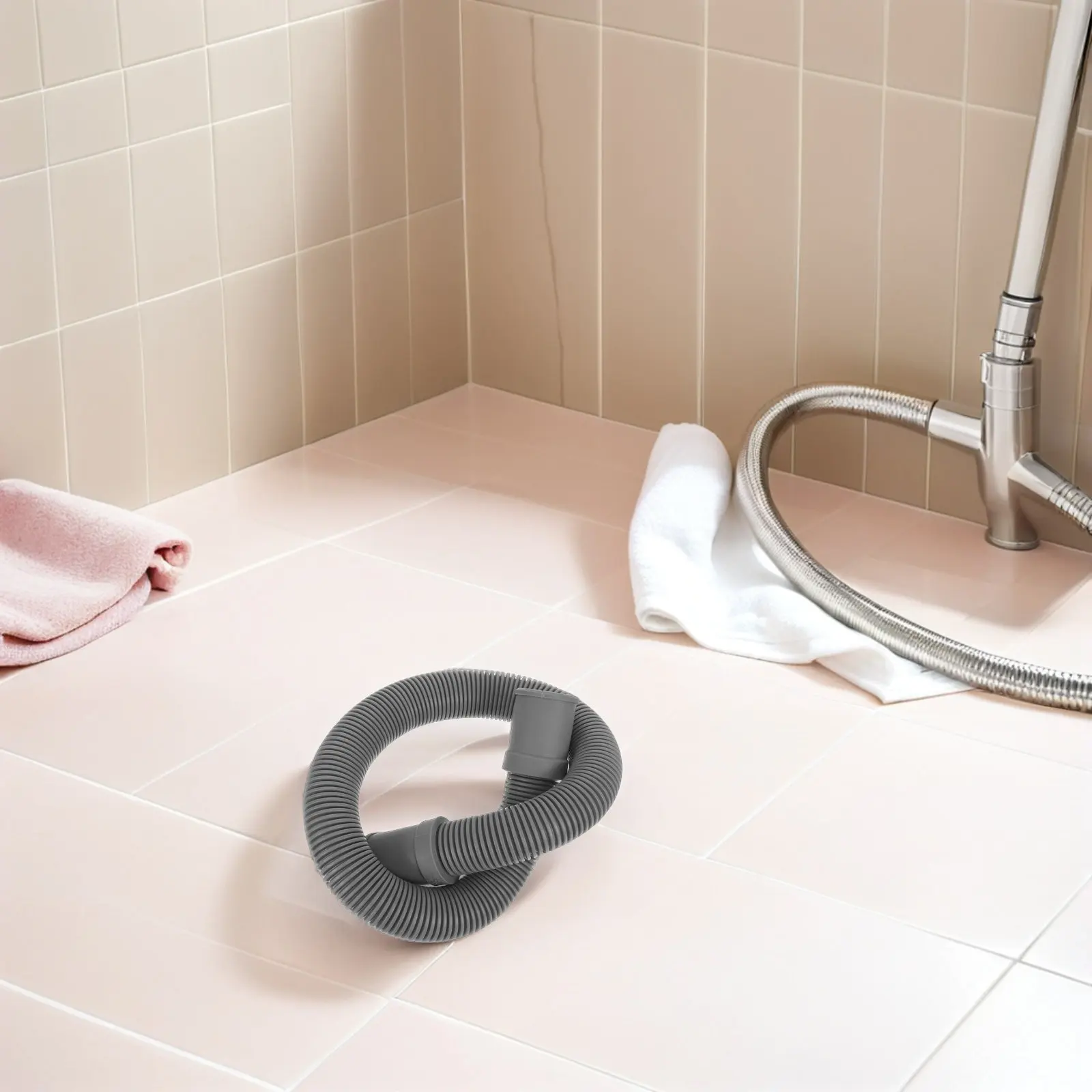 2 Pcs Flexible Drain Tube Kitchen Pipe Drainage Hose for Sink Angle Bathroom Overflow