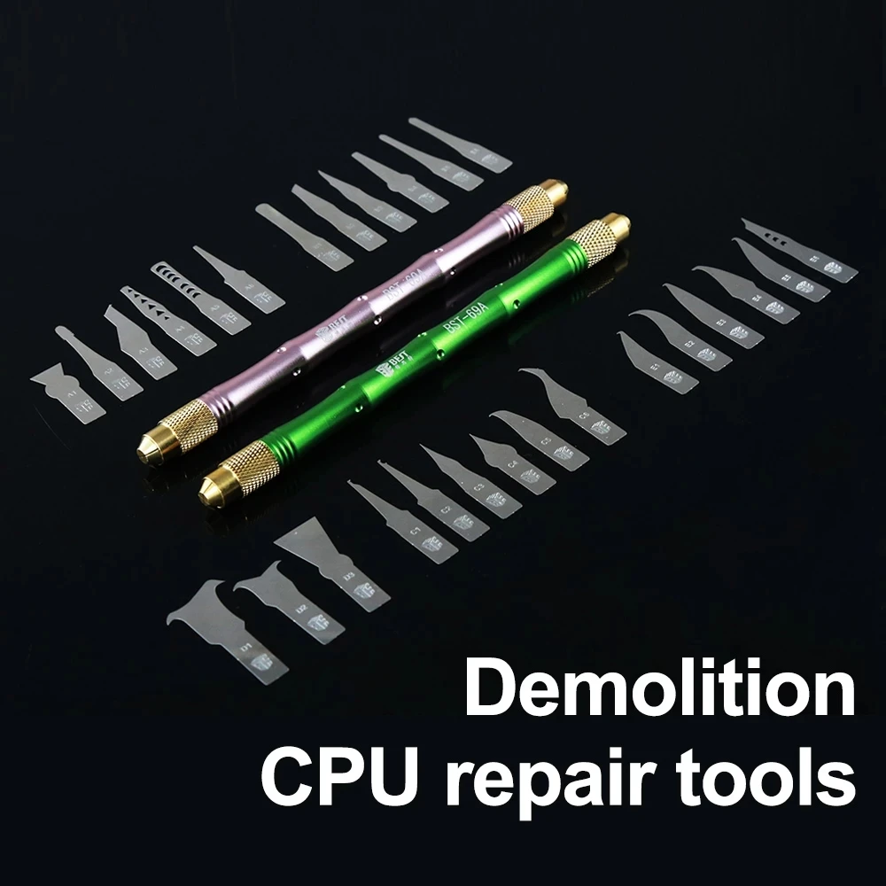 MILE 27 en 1 cuchillo de mantenimiento BGA para iPhone CPU NAND CHIP IC eliminar pegamento desmontar hoja de retrabajo