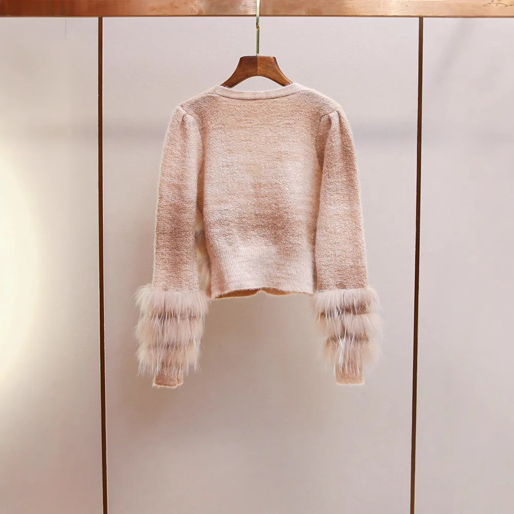 Ele ort Gestrickte V-Ne Pullover Koreanische Sle Süße Pendeln Wind Polyester Faser Lange Sve Herbst Neue Ankunft frauen C...