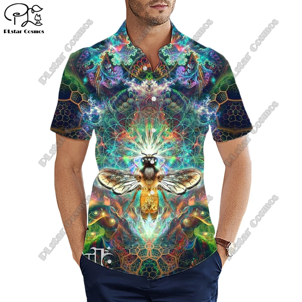 PLstar Cosmos short-sleeved shirt 3D printing printed Hawaiian shirt men and women T-shirt hip-hop shirt series 2