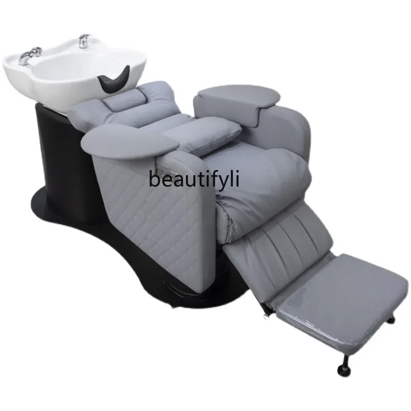 

Electric Lifting Shampoo Chair Hair Salon Rotating Sitting Semi-Full Lying Flushing Bed Washing and Cutting Integrated