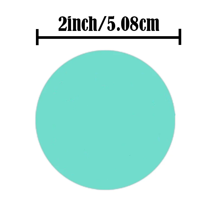 2inch Blue-Green Circular Thermal Label Sticker Wedding Envelope Bouquet Multi-Purpose 500 PCS Writable Label Sticker