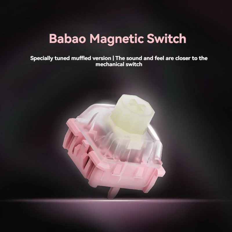 

WuqueStudio Pink Babao Магнитный переключатель Восьмиугольная ось Двойной магнит Переключатель с эффектом Холла Пользовательские игровые клавиатуры Магнитные переключатели