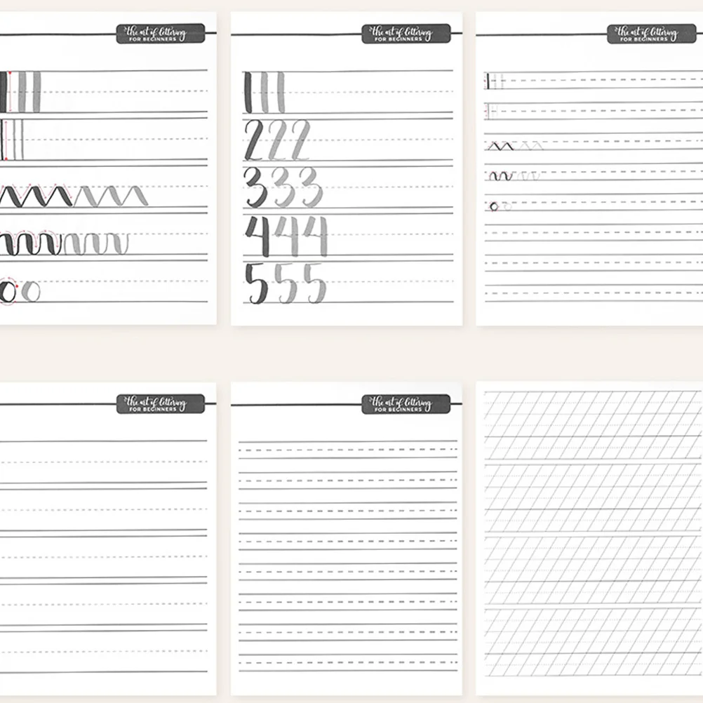 

Art Font Exercise Book English Alphabet Calligraphy Writing Practice Letter
