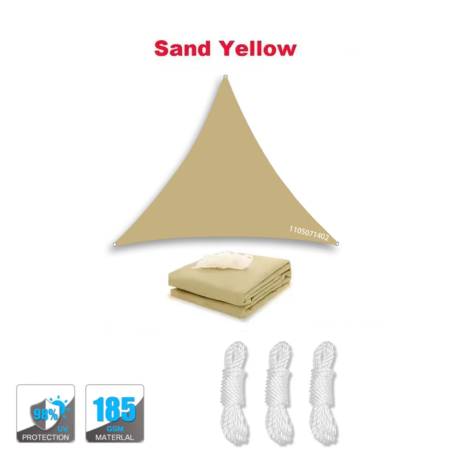 Voile d'ombrage triangulaire imperméable verte, tissu pare-soleil, auvent imperméable pour balcon, c
