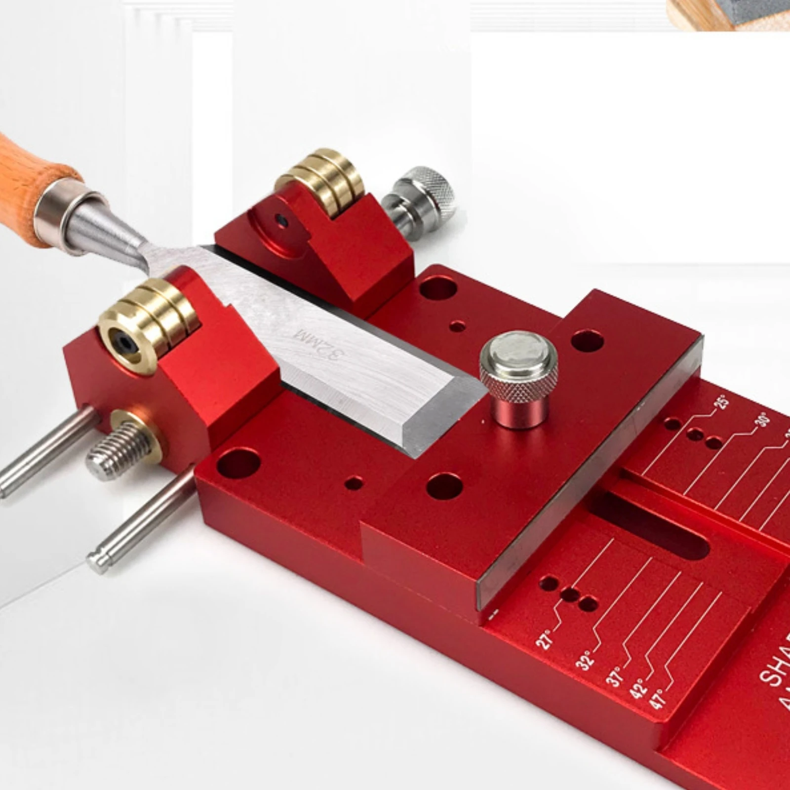 

Fixed Angle Sharpening Holder Precise Control Cutting Tool Sharpening Jig Metal Honing Guide Anti-Rust Coating Hand Tool