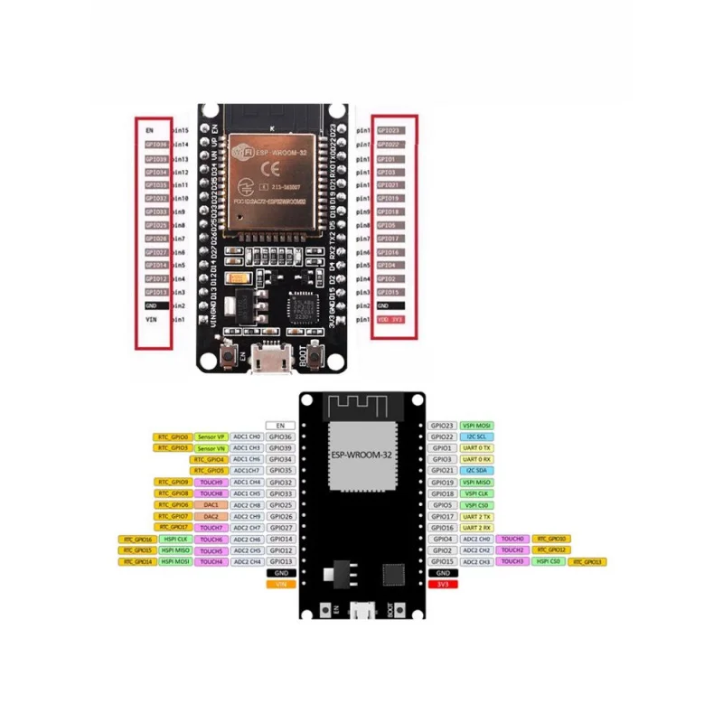 Carte de développement DualLink ESP32 Module WiFi+Bluetooth ultra-faible consommation d'énergie double cœur NodeMCU-32S ESP32-WROOM-32D 32U