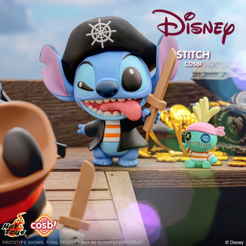 Original Hot Toys Mickey Mouse And Friends Pirate Series Blind Box Anime Figure Desktop Model  Mini Figure Cosbi Collection Gift