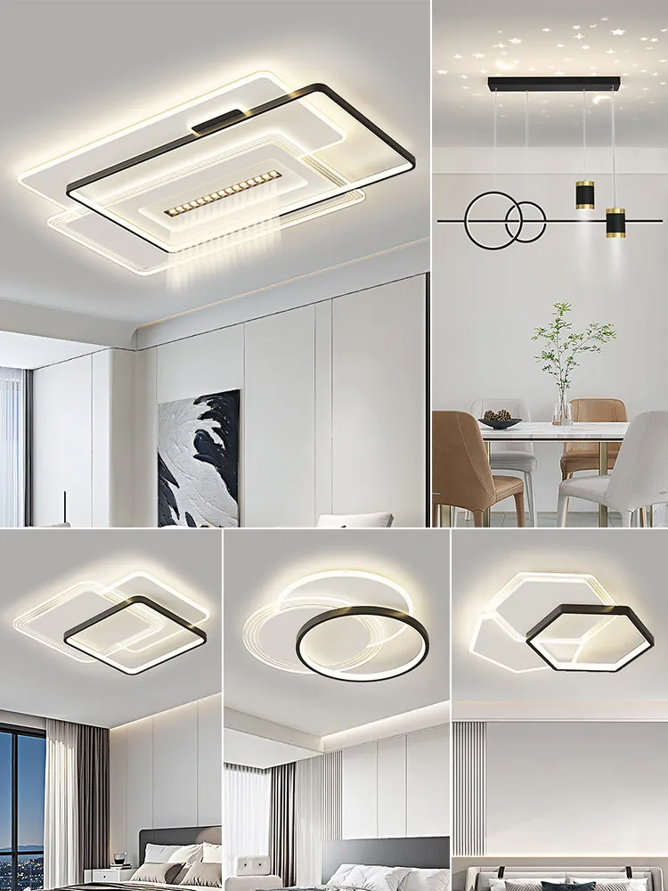 Modern Minimalist LED Ceiling Light for Living Room, Full Spectrum, Creative Design, 2026 New Arrival