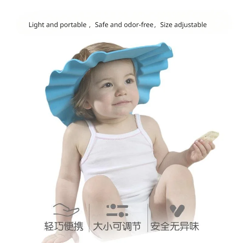 Safe Shampoo Shower Bathing Bath Protect Soft Cap Hat For Baby Wash Hair Shield Children Bathing Shower Cap Hat Kids