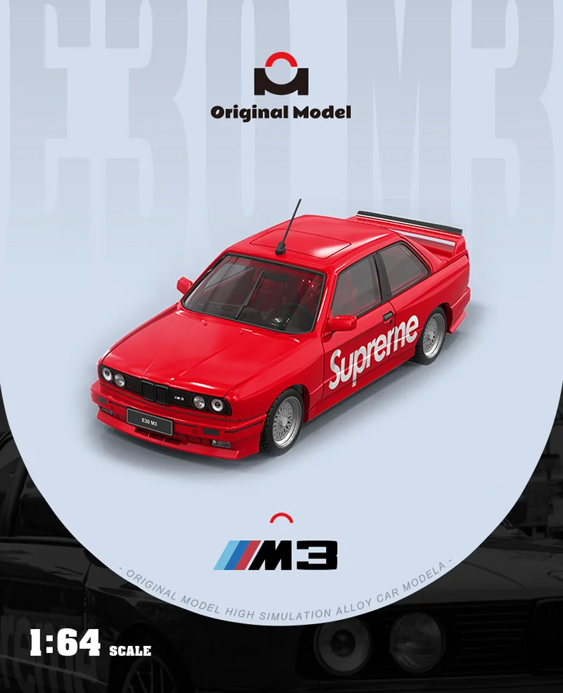 

OM масштаб 1:64 E30 M3 модель автомобиля из сплава орнамент сувенир дисплей коллекция хобби подарок