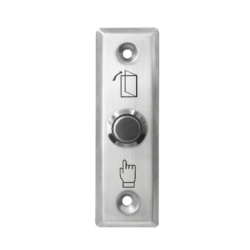A45U Stainless Steel Exit Button Switch For Lock Door Access Control System Door Push Exit Door Release Button Alloy Switch