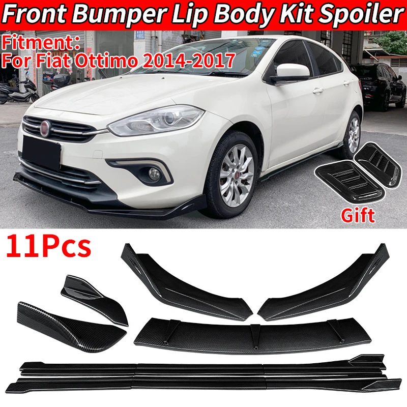 

For Fiat Ottimo 2014-2017 Car New Adjustable Accessories Front Bumper Splitters Lip Body Kit Spoiler Side Skirts Rear Wrap Angle