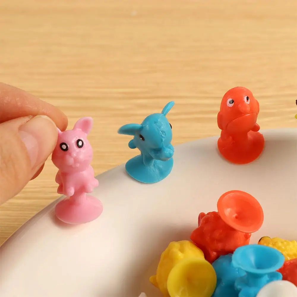 Kids Cartoon Cupule Suckers Animal Action Figures Mini Doll Suction Cup Toys Suction Cup Puppets Capsule Model Sucker Dolls