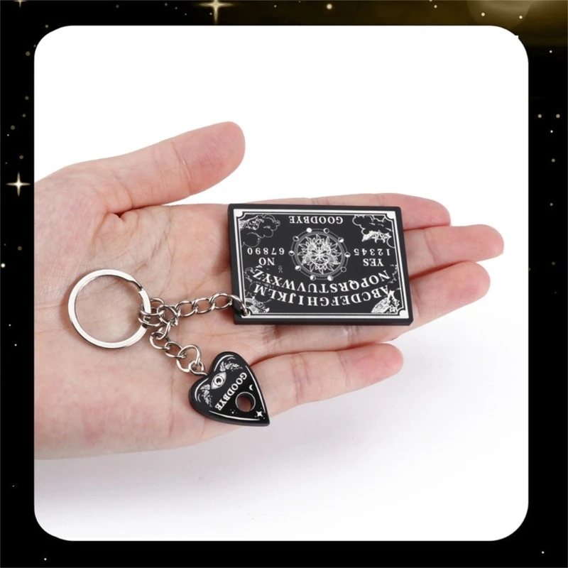 Talking Board Divination Keychain Game Spirit Hunt Metaphysical Message Keychain