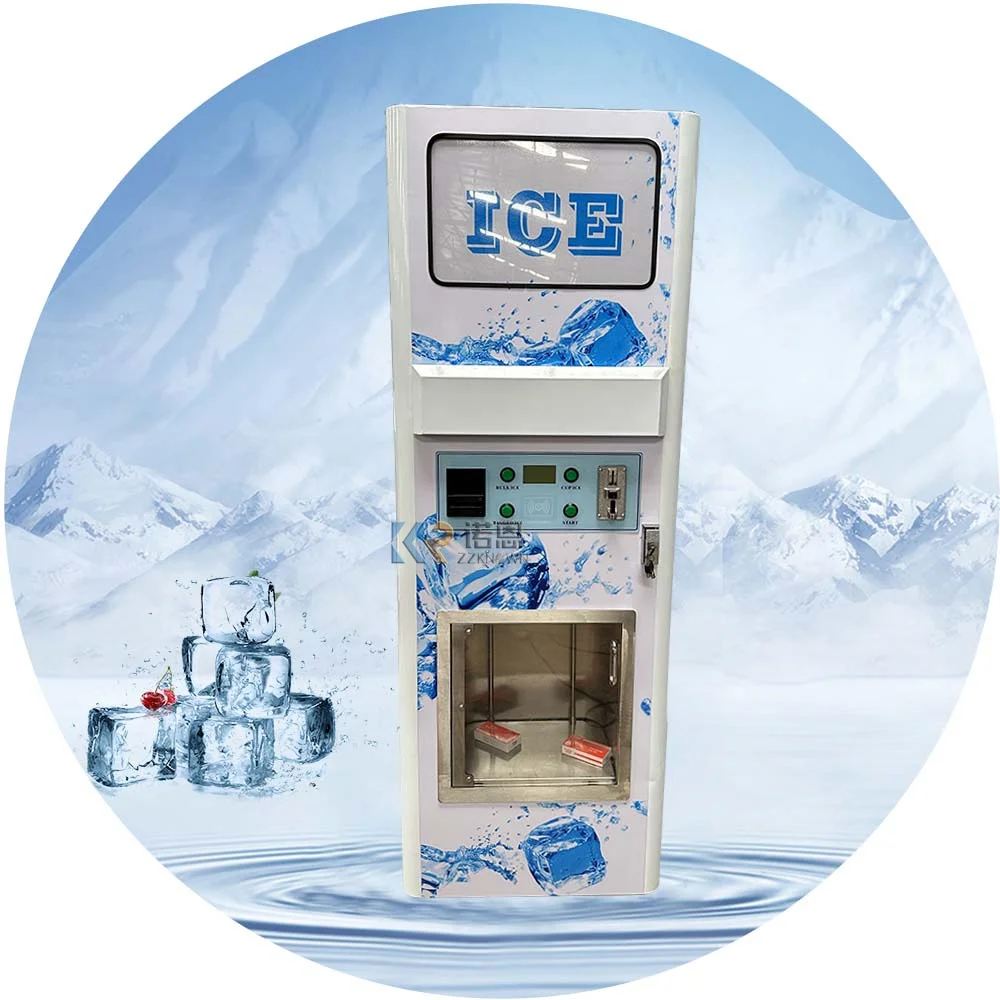 Customized Self Service Ice Dispenser Vending Machine Fully Automatic Commercial Ice Cube Maker Multiple Ice Sizes Production