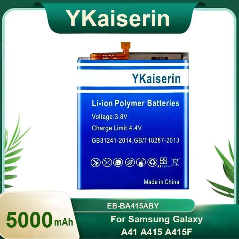 Прочный аккумулятор EB-BA415ABY для мобильного телефона Samsung Galaxy A41 A415 A415F 5000 мАч