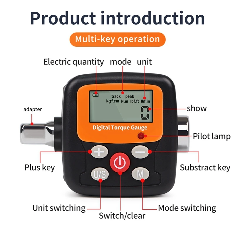 ใหม่ดิจิตอลแรงบิดเมตรแรงบิด Meter Tester ประแจเครื่องกลเปลี่ยนต่างๆโรเตอร์ประแจแรงบิดสําหรับซ่อม