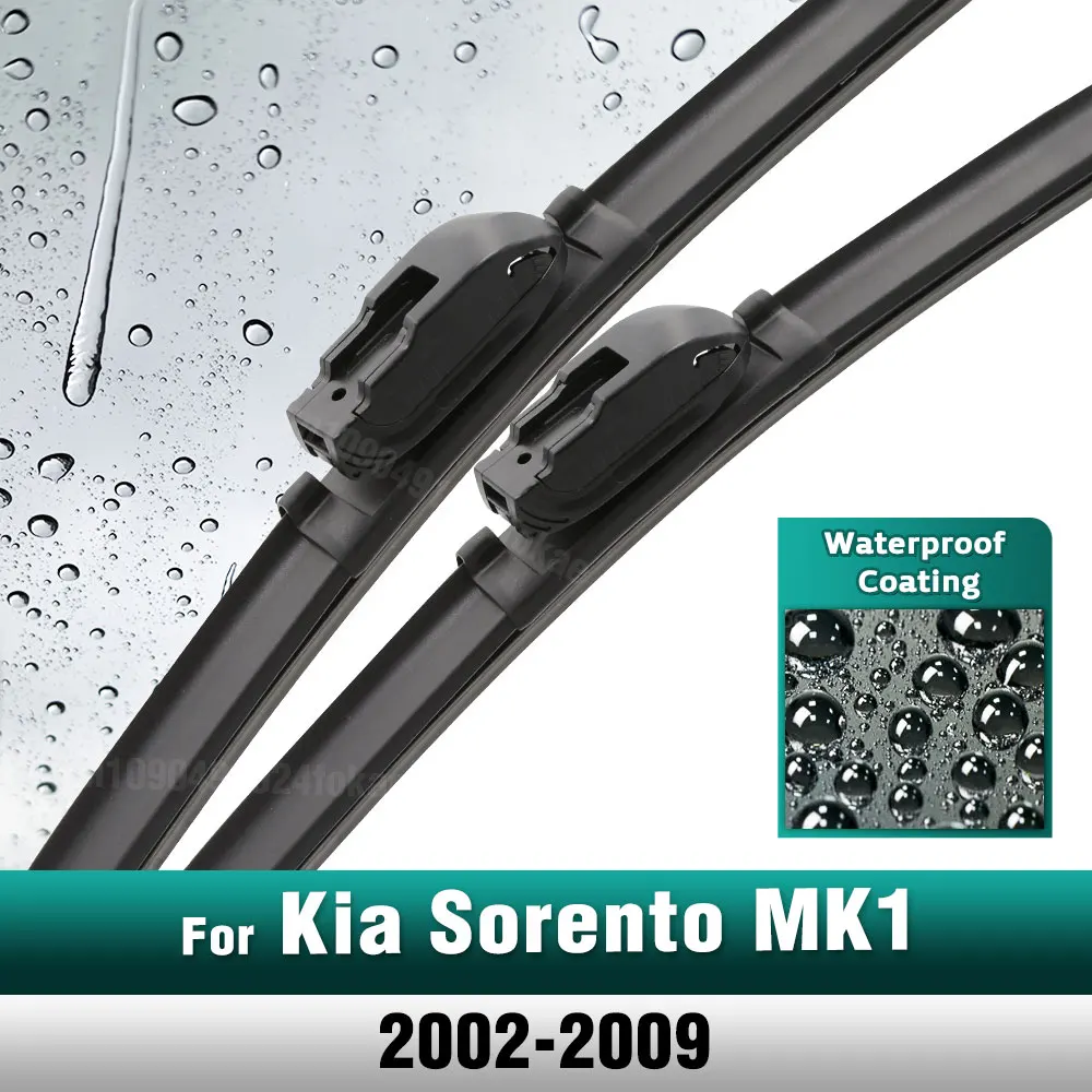

Silicone & rubber Front Wiper Blades Set For Kia Sorento MK1 2002 - 2009 Windshield Windscreen Window Brush 24"+18"