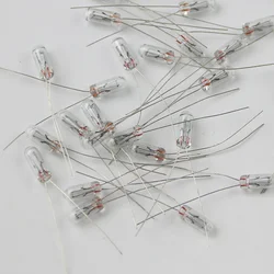 25pcs Mini 3/4/5mm 3/6/12/24V Lamp Light Bulb Edison Incandescent Filament Rice Miniature Lamp Bulb Indicator Incandescent Lamp