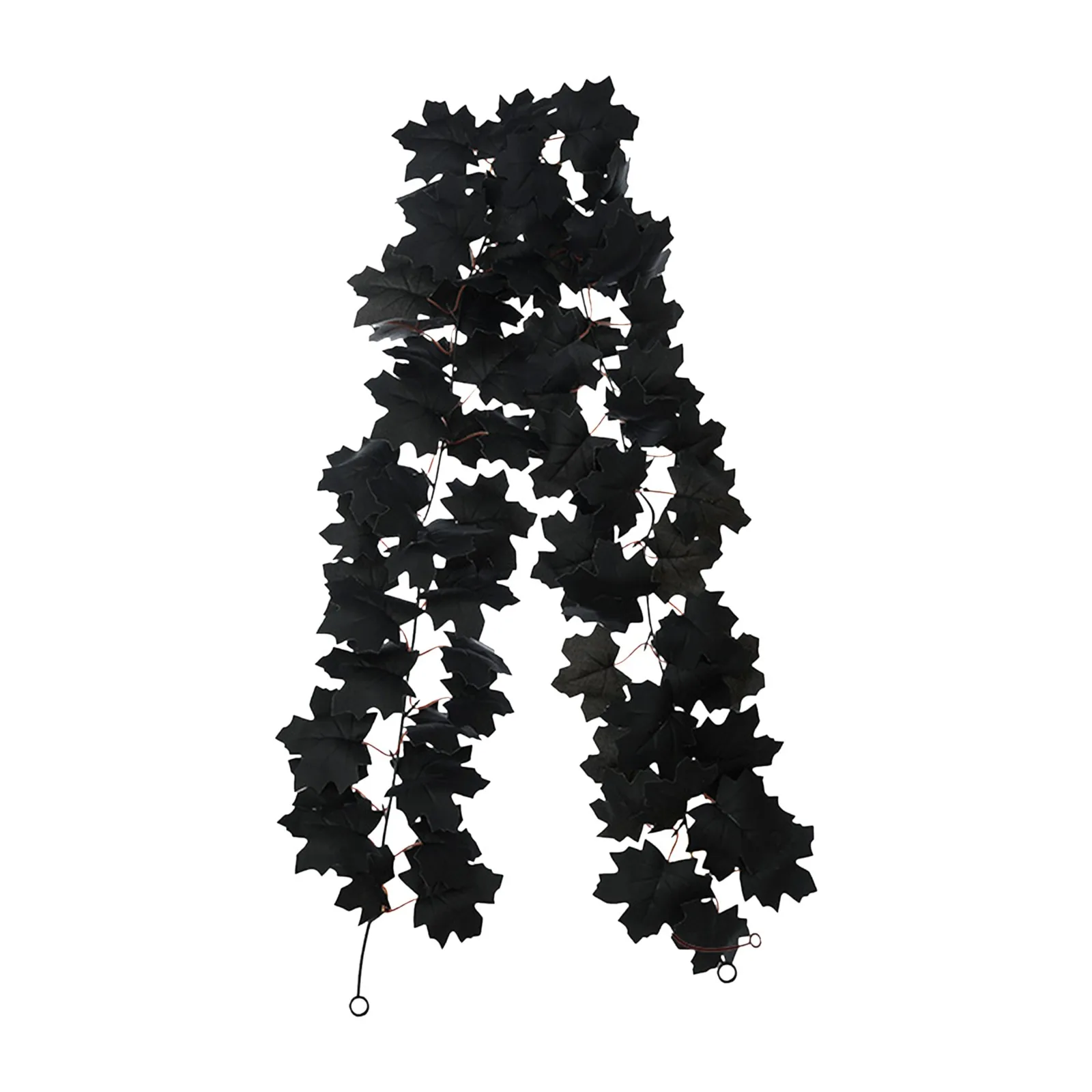 Artificial Black Maple Leaf Vine Halloween Decorations Indoor For Halloween Party Decors Home Decor Wisteria Hanging Flowers