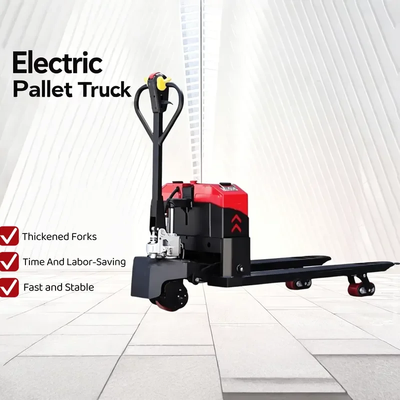 Semi Electric Pallet Truck 1500kg 2000kg Load Capacity Warehouse Logistics Cargo Transportation