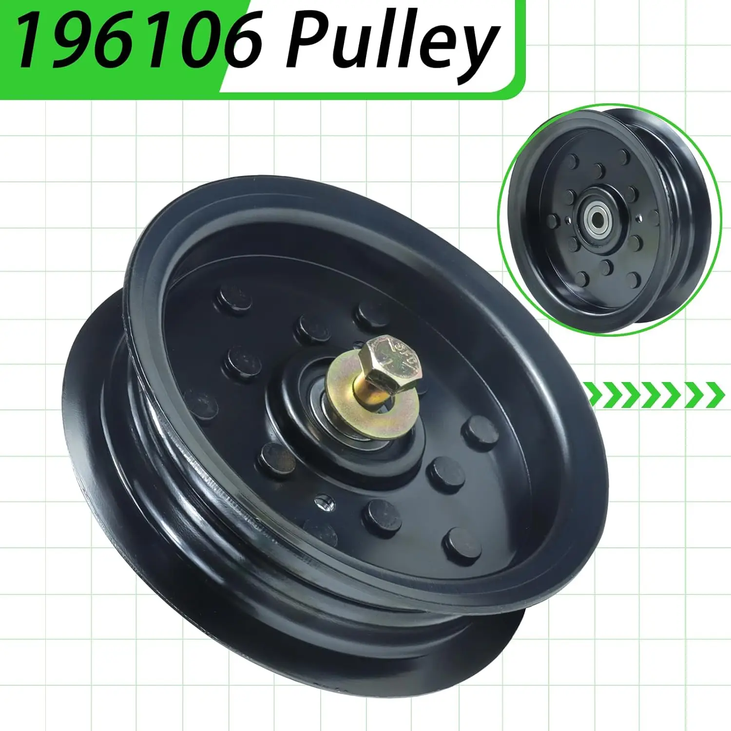 2 Pack 532196106 Husqvarna Idler Pulley Replaces Craftsman Pulley 197379 Idler Pulley, Rotary 13175 for Husqvarna YTH2348